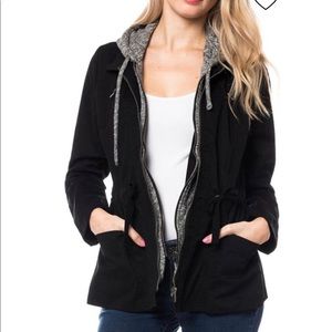 🖤 Black Utility Zip-Up Jacket - Love Tree 🖤